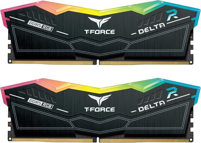 TEAMGROUP T-Force Delta RGB DDR5 Ram 32GB Kit (2x16GB) 7200MHz (PC5-57600)  CL34 Desktop Memory Module Ram (White) for 600 Series Chipset 
