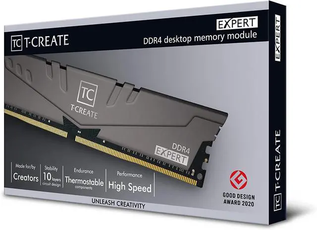 Alt view image 6 of 6 - Team T-CREATE EXPERT 32GB (16 x 2GB) 288-Pin PC RAM DDR4 3200 (PC4 25600) Desktop Memory Model TTCED432G3200HC16FDC01