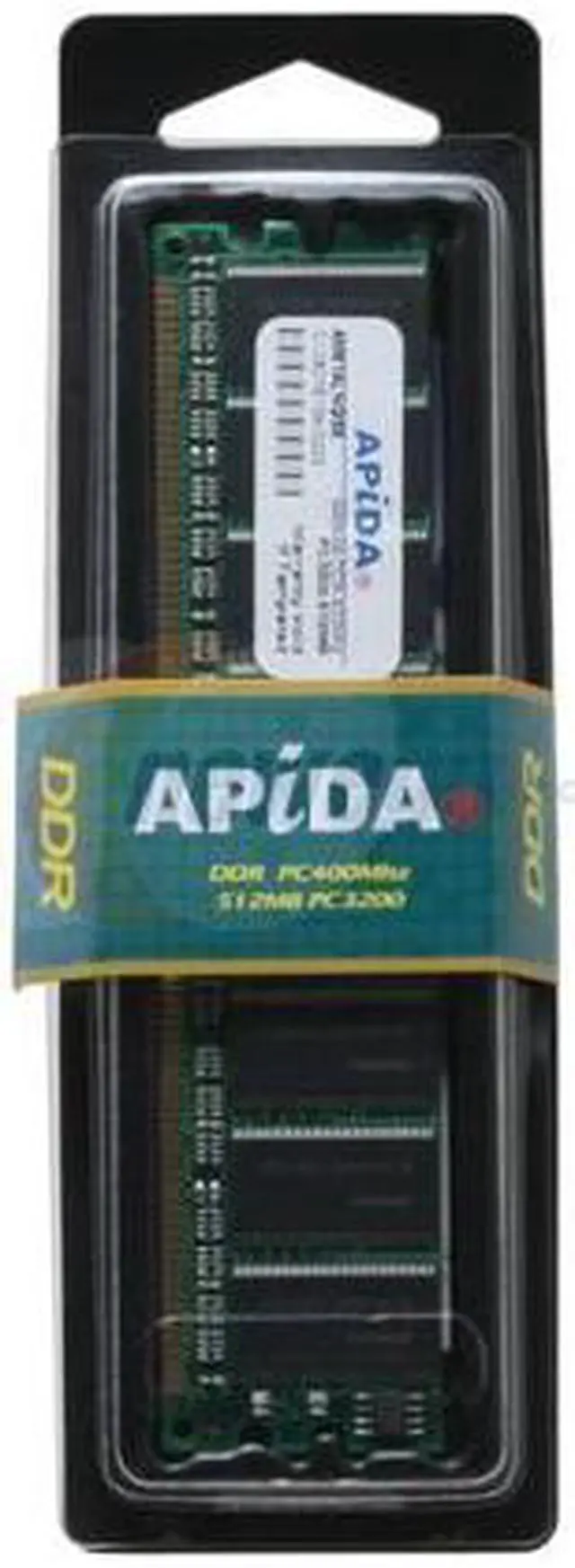 Alt view image 3 of 3 - APIDA 512MB DDR 400 (PC 3200) Desktop Memory Model AM51ALNGSP