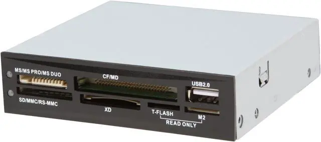 Main image of LOGISYS FP528BK USB 2.0  3.5" Support CF, T-Flash, MS Micro, MMC.  All-in-one Internal Card Reader