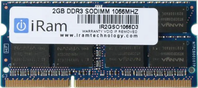 Alt view image 2 of 3 - iRam 2GB DDR3 1066 (PC3 8500) Memory For Apple MacBook Pro Model IR2GSO1066D3