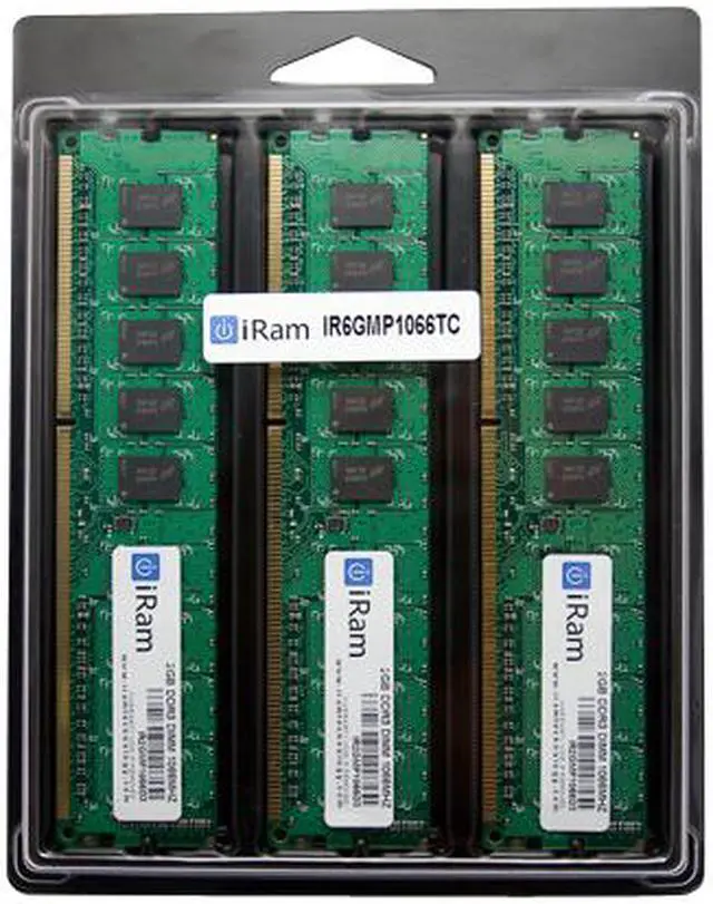 Alt view image 2 of 5 - iRam 6GB (3 x 2GB) DDR3 1066 (PC3 8500) ECC Memory For Apple Model IR6GMP1066TC