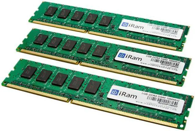 Main image of iRam 6GB (3 x 2GB) DDR3 1066 (PC3 8500) ECC Memory For Apple Model IR6GMP1066TC