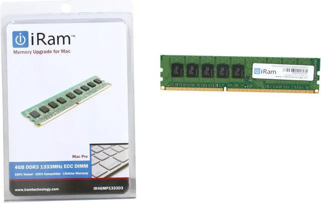 Alt view image 3 of 3 - iRam 4GB DDR3 1333 (PC3 10600) ECC Memory for Apple Model IR4GMP1333D3