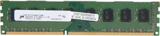 Main image of Micron 4GB DDR3 1600 (PC3 12800) Desktop Memory Model MT8JTF51264AZ-1G6E1