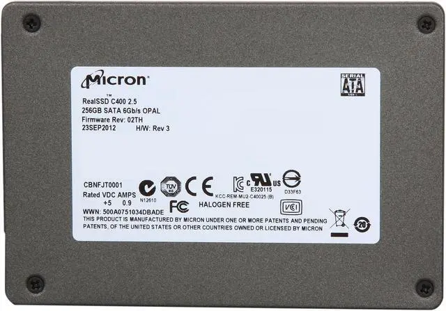 Alt view image 2 of 5 - Micron 256GB SATA III Internal Solid State Drive (SSD) RealSSD C400 (MTFDDAK256MAM-1K12)