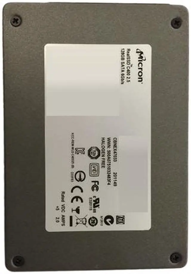 Alt view image 2 of 2 - Micron C400 2.5" 128GB SATA III MLC Internal Solid State Drive (SSD) MTFDDAK128MAM-1J1