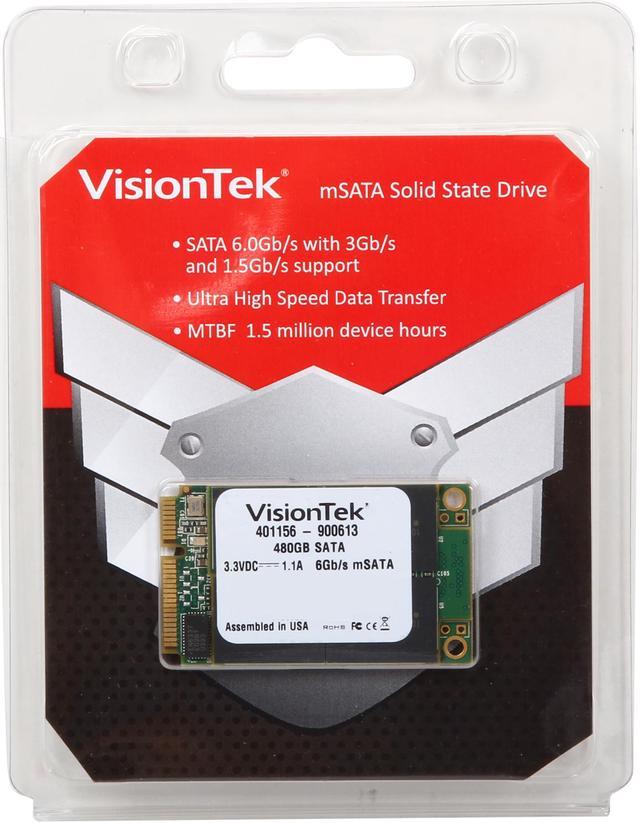 VisionTek 900613 mSATA 480GB SATA III Internal Solid State Drive (SSD)