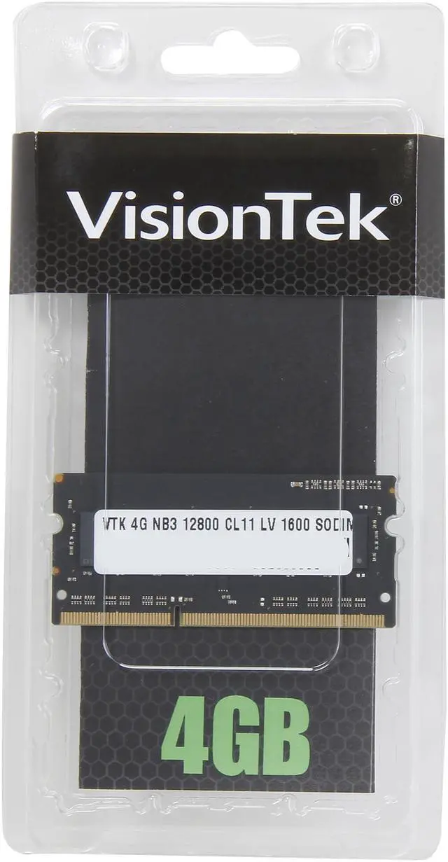 Alt view image 3 of 3 - Visiontek 4GB 204-Pin DDR3 SO-DIMM DDR3L 1600 (PC3L 12800) Laptop Memory Model 900641