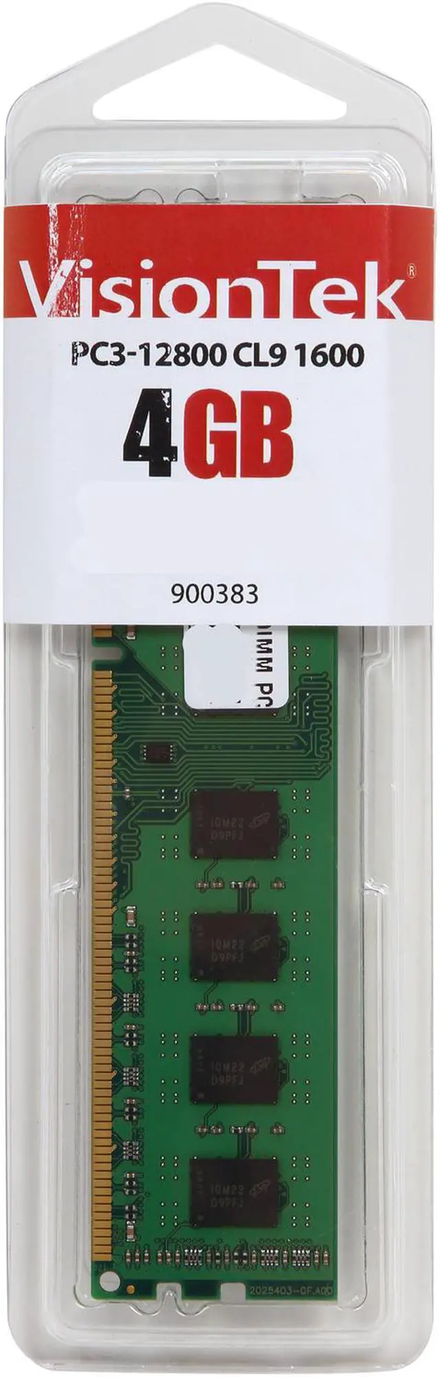 Alt view image 3 of 3 - Visiontek 4GB 240-Pin PC RAM DDR3 1600 (PC3 12800) Desktop Memory Model 900383