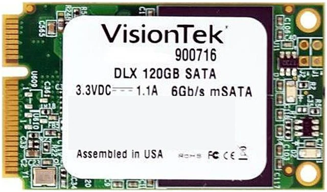VisionTek DLX mSATA 120GB SATA III Internal Solid State Drive (SSD ...