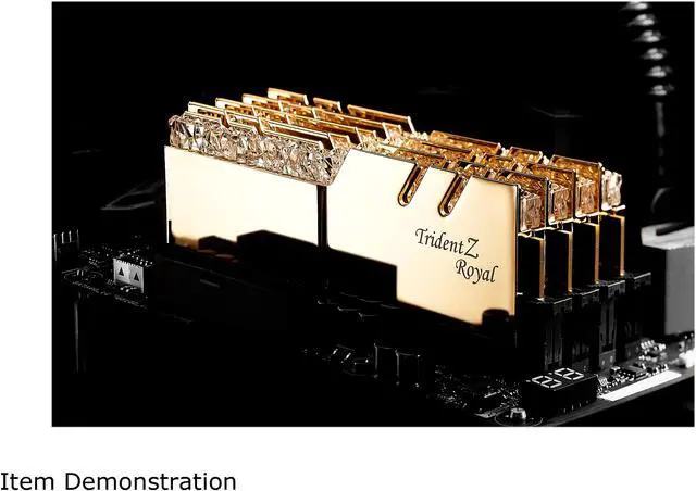 Alt view image 4 of 4 - G.SKILL Trident Z Royal Series 32GB (4 x 8GB) 288-Pin PC RAM DDR4 4000 (PC4 32000) Desktop Memory Model F4-4000C17Q-32GTRGB