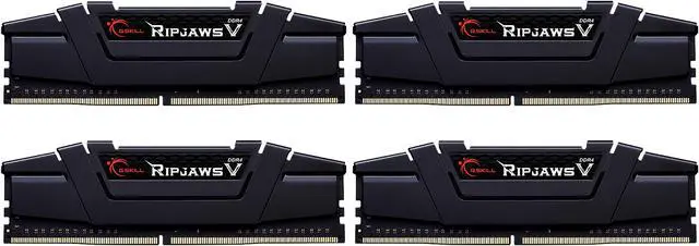 Main image of G.SKILL Ripjaws V Series 32GB (4 x 8GB) 288-Pin PC RAM DDR4 4000 (PC4 32000) Desktop Memory Model F4-4000C18Q-32GVK