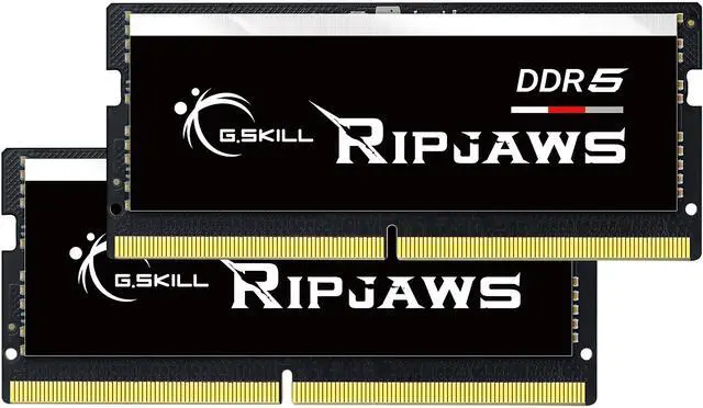 Main image of G.SKILL Ripjaws SO-DIMM 64GB (2 x 32GB) 262-Pin DDR5 SO-DIMM DDR5 4800 (PC4 38400) Laptop Memory Model F5-4800S4039A32GX2-RS