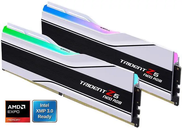 Alt view image 3 of 5 - G.SKILL Trident Z5 Neo Series 64GB (2 x 32GB) 288-Pin PC RAM DDR5 6000 (PC5 48000) Desktop Memory Model F5-6000J3036G32GX2-TZ5NRW