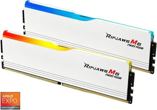 Alt view image 2 of 5 - G.SKILL Ripjaws M5 Neo RGB Series 32GB (2 x 16GB) 288-Pin PC RAM DDR5 6000 (PC5 48000) Desktop Memory