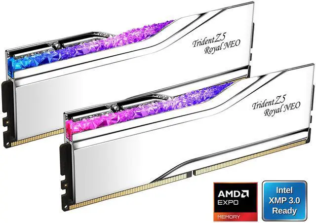 Alt view image 2 of 5 - G.SKILL Trident Z Royal Series 96GB (2 x 48GB) 288-Pin PC RAM DDR5 6000 (PC5 48000) Desktop Memory Model F5-6000J3036F48GX2-TR5NS