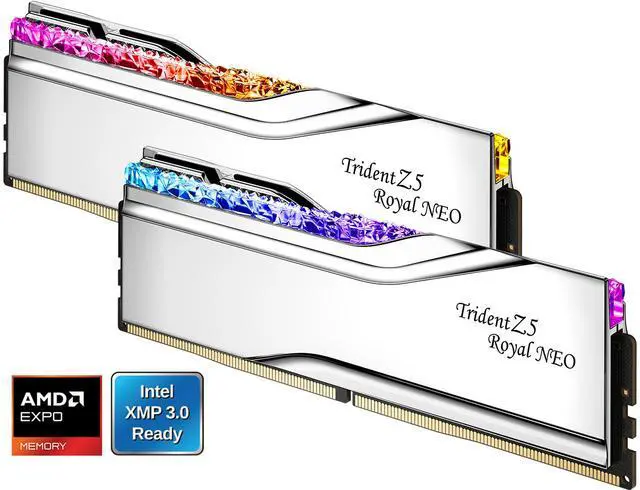 Alt view image 3 of 5 - G.SKILL Trident Z Royal Series 96GB (2 x 48GB) 288-Pin PC RAM DDR5 6000 (PC5 48000) Desktop Memory Model F5-6000J3036F48GX2-TR5NS