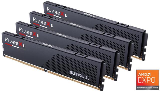 Main image of G.SKILL Flare X5 192GB (4 x 48GB) 288-Pin PC RAM DDR5 6000 (PC5 48000) Desktop Memory Model F5-6000J2836G48GX4-FX5