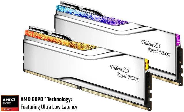 Alt view image 2 of 4 - G.SKILL Trident Z5 Royal NeoX Series 32GB (2 x 16GB) 288-Pin PC RAM DDR5 6000 (PC5 48000) Desktop Memory Model F5-6000A2836G16GX2-TR5NXS