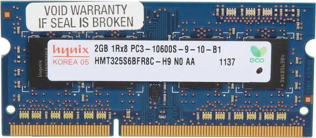 Main image of Hynix 2GB 204-Pin DDR3 SO-DIMM DDR3 1333 (PC3 10600) Laptop Memory Model HMT325S6BFR8C-H9