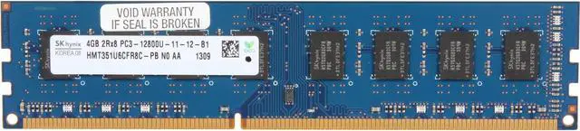 Main image of Hynix 4GB DDR3 1600 (PC3 12800) Desktop Memory Model HMT351U6CFR8C-PB