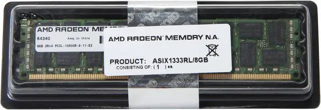 Alt view image 3 of 3 - AMD Radeon 8GB ECC Registered DDR3 1333 (PC3 10600) Server Memory For IBM Model ASIX1333RL/8GB