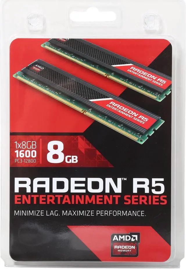 Alt view image 3 of 3 - AMD Radeon R5 Entertainment Series 8GB DDR3 1600 (PC3 12800) Desktop Memory Model R538G1601U2-G