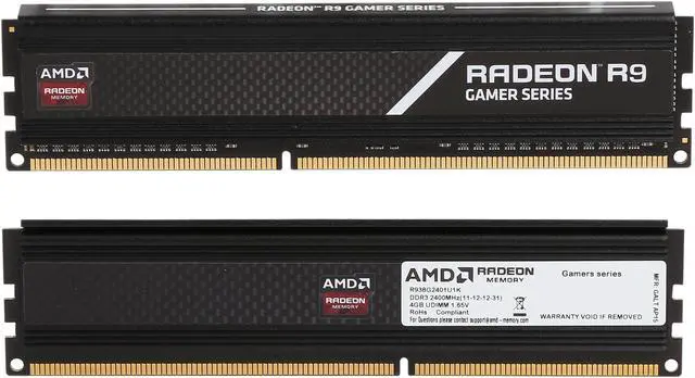 Alt view image 2 of 3 - AMD Radeon R9 Gamer 8GB (2 x 4GB) DDR3 2400 (PC3 19200) Desktop Memory Model R938G2401U1K