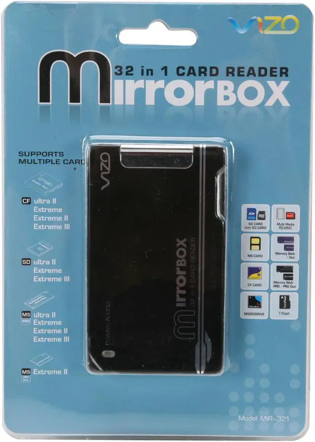 Alt view image 6 of 6 - VIZO VIZO-MIR-321 32-in-1 USB 2.0 Mirrorbox Card Reader