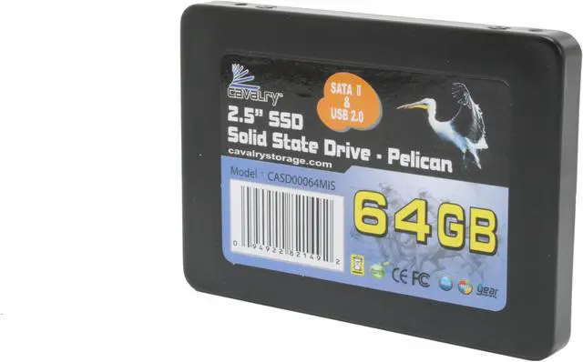 Main image of Cavalry Pelican 2.5" 64GB USB 2.0 & SATAII MLC Internal / External Solid State Drive (SSD) CASD00064MIS