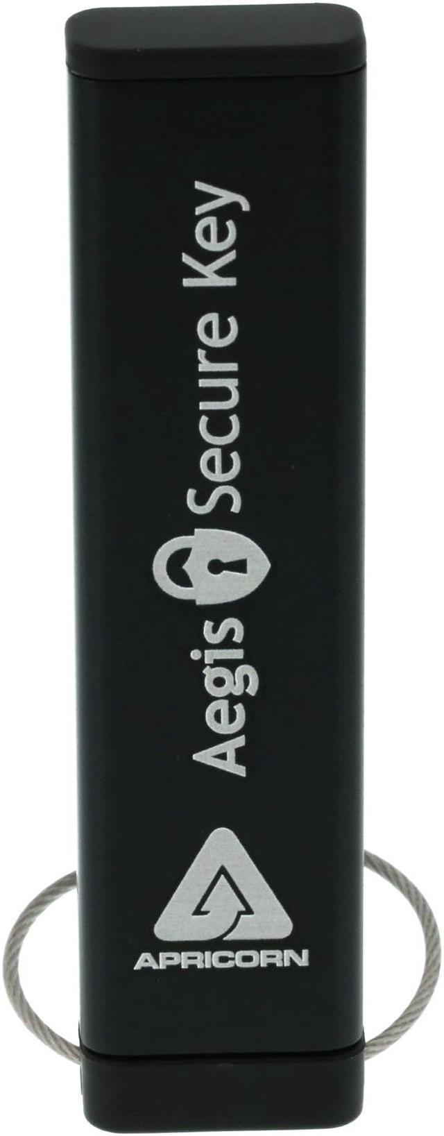 Apricorn 120GB Aegis Secure Key FIPS 140-2 Level Validated 256-bit  Encryption USB 3.0 Flash Drive (ASK3-120GB)