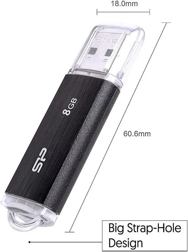 Alt view image 4 of 5 - Silicon Power 64GB (32GB x 2) Ultima U02 USB 2.0 Flash Drive (S2032GBUF2U02V1KB5)