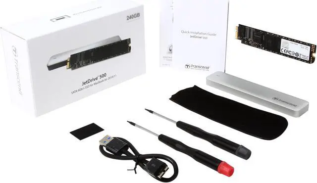 Alt view image 8 of 7 - Transcend JetDrive 500 240GB USB 3.0 / SATA 6Gb/s MLC Internal / External Solid State Drive (SSD) TS240GJDM500