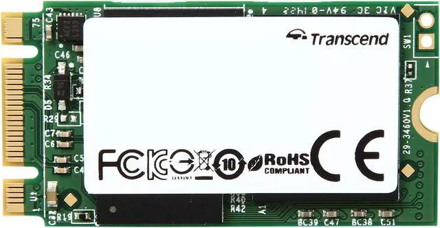 Alt view image 2 of 4 - Transcend MTS400 M.2 2242 128GB SATA III MLC Internal Solid State Drive (SSD) TS128GMTS400