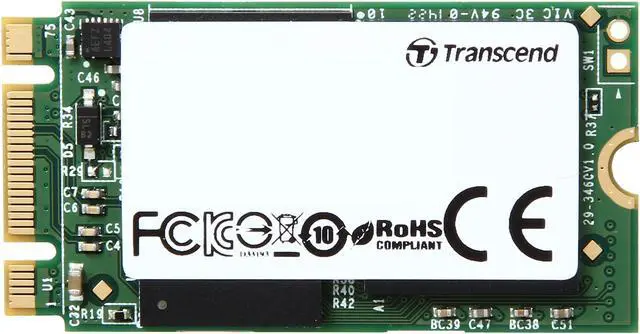 Alt view image 2 of 4 - Transcend MTS400 M.2 2242 256GB SATA III MLC Internal Solid State Drive (SSD) TS256GMTS400