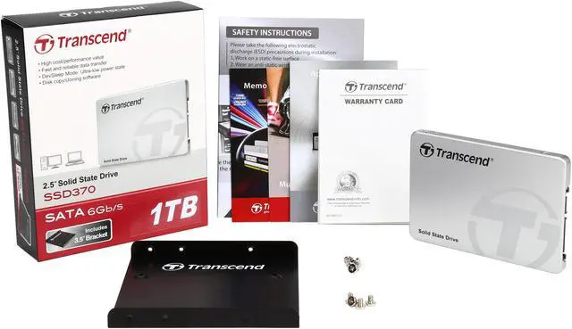 Alt view image 5 of 5 - Transcend 2.5" 1TB SATA III MLC Internal Solid State Drive (SSD) TS1TSSD370S