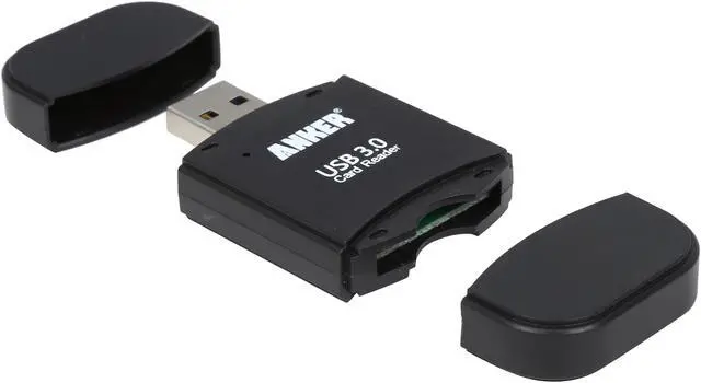Alt view image 2 of 7 - Anker 68UNMCRD-B2U 8-in-1 Uspeed USB 3.0 Card Reader 8-in-1