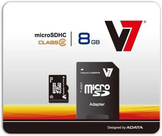 Main image of V7 VAMSDH8GCL4R-1N 8 GB MicroSD High Capacity (microSDHC) - 1 Card