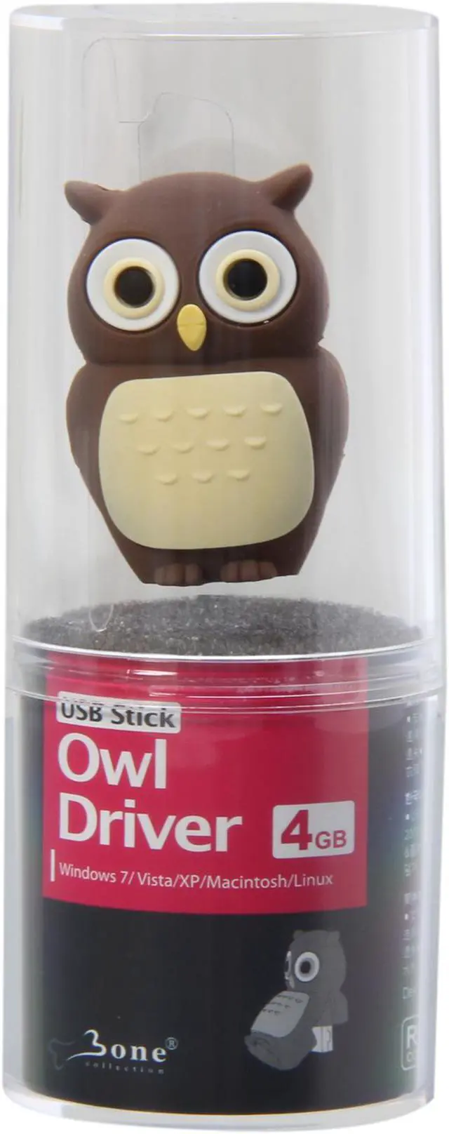 Alt view image 7 of 7 - Bone Collection Owl drive 4GB USB 2.0 Flash Drive (Brown) DR10021-4BR
