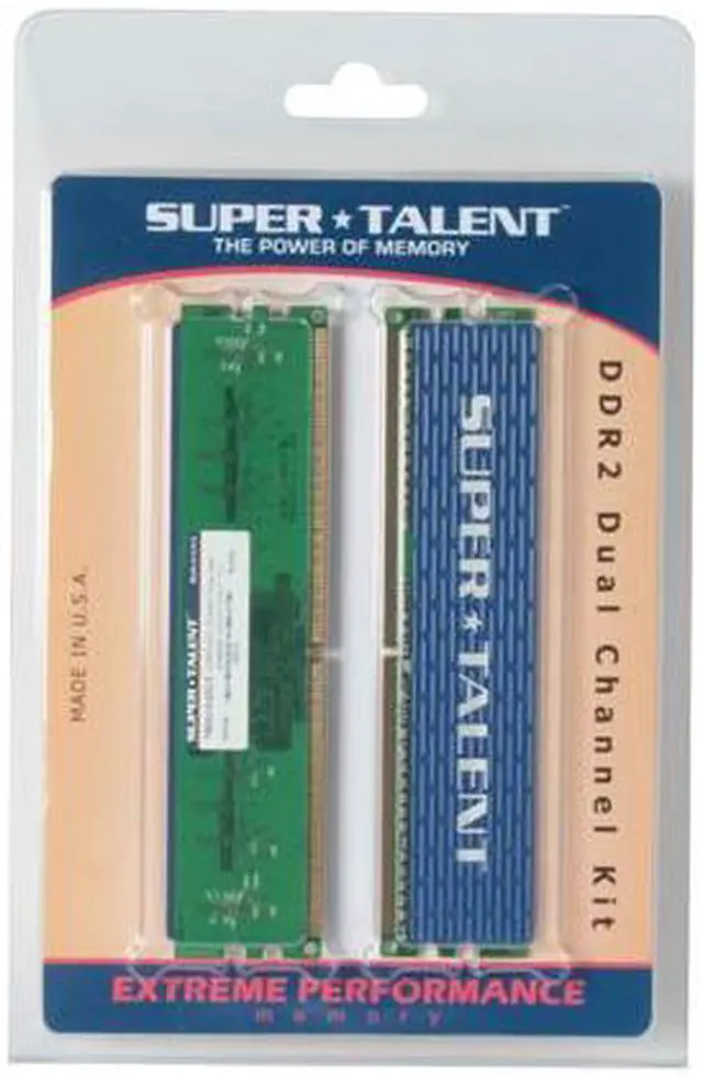 Alt view image 3 of 3 - SUPER TALENT 2GB (2 x 1GB) DDR2 800 (PC2 6400) Dual Channel Kit Desktop Memory Model T800UX2GC5