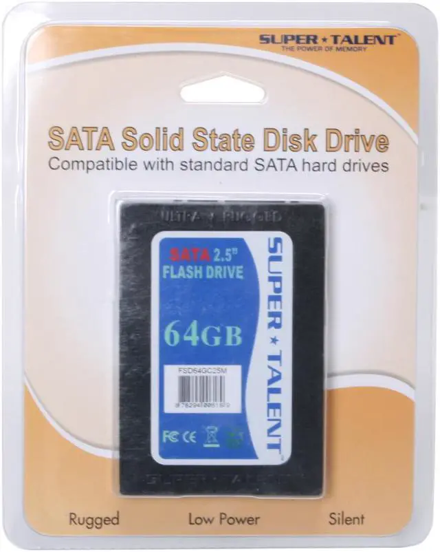 Alt view image 6 of 6 - SUPER TALENT 2.5" 64GB SATA Internal Solid State Drive (SSD) FSD64GC25M