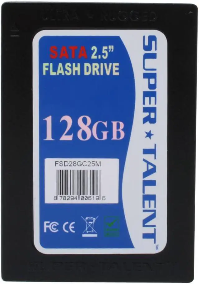 Main image of SUPER TALENT 2.5" 128GB SATA Internal Solid State Drive (SSD) FSD28GC25