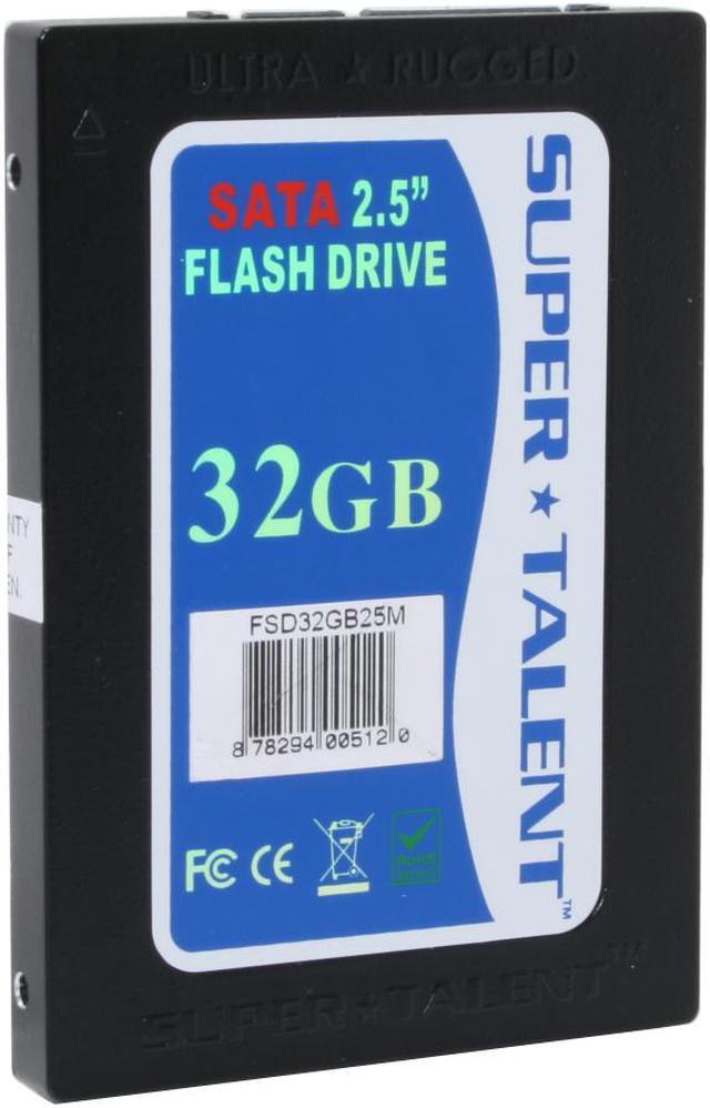 Main image of SUPER TALENT 2.5" 32GB SATA Internal Solid State Drive (SSD) FSD32GB25M