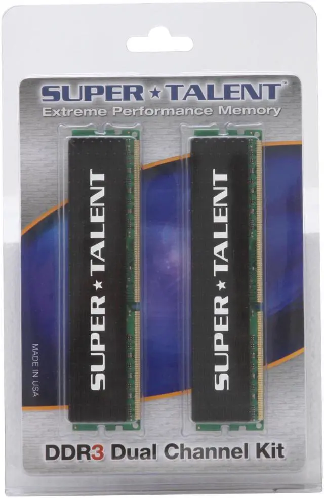 Alt view image 2 of 2 - SUPER TALENT 4GB (2 x 2GB) DDR3 1600 (PC3 12800) Dual Channel Kit Desktop Memory Model W1600UX4G7