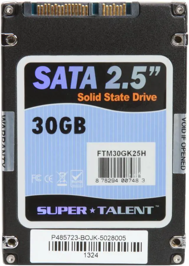Alt view image 5 of 7 - SUPER TALENT 2.5" 30GB SATA II Internal Solid State Drive (SSD) FTM30GK25H