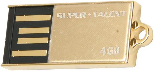 Alt view image 2 of 4 - SUPER TALENT PICO_C 4GB Flash Drive (USB2.0 Portable) with Gold Plated STU4GPCG