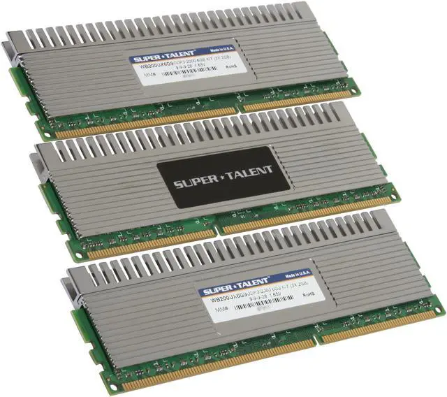 Main image of SUPER TALENT Chrome Series 6GB (3 x 2GB) DDR3 2000 (PC3 16000) Desktop Memory Model WB200UX6G9