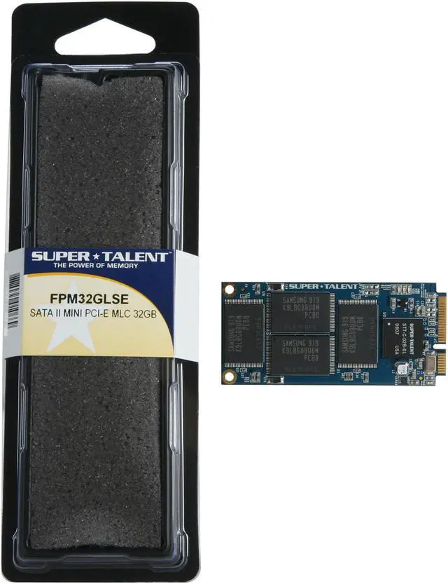 Alt view image 4 of 4 - SUPER TALENT 32GB Mini PCIe (SATA) MLC Internal Solid State Drive (SSD) FPM32GLSE
