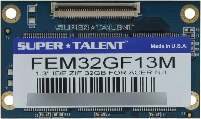 Alt view image 2 of 4 - SUPER TALENT 32GB IDE ZIF MLC Internal Solid State Drive (SSD) FEM32GF13M